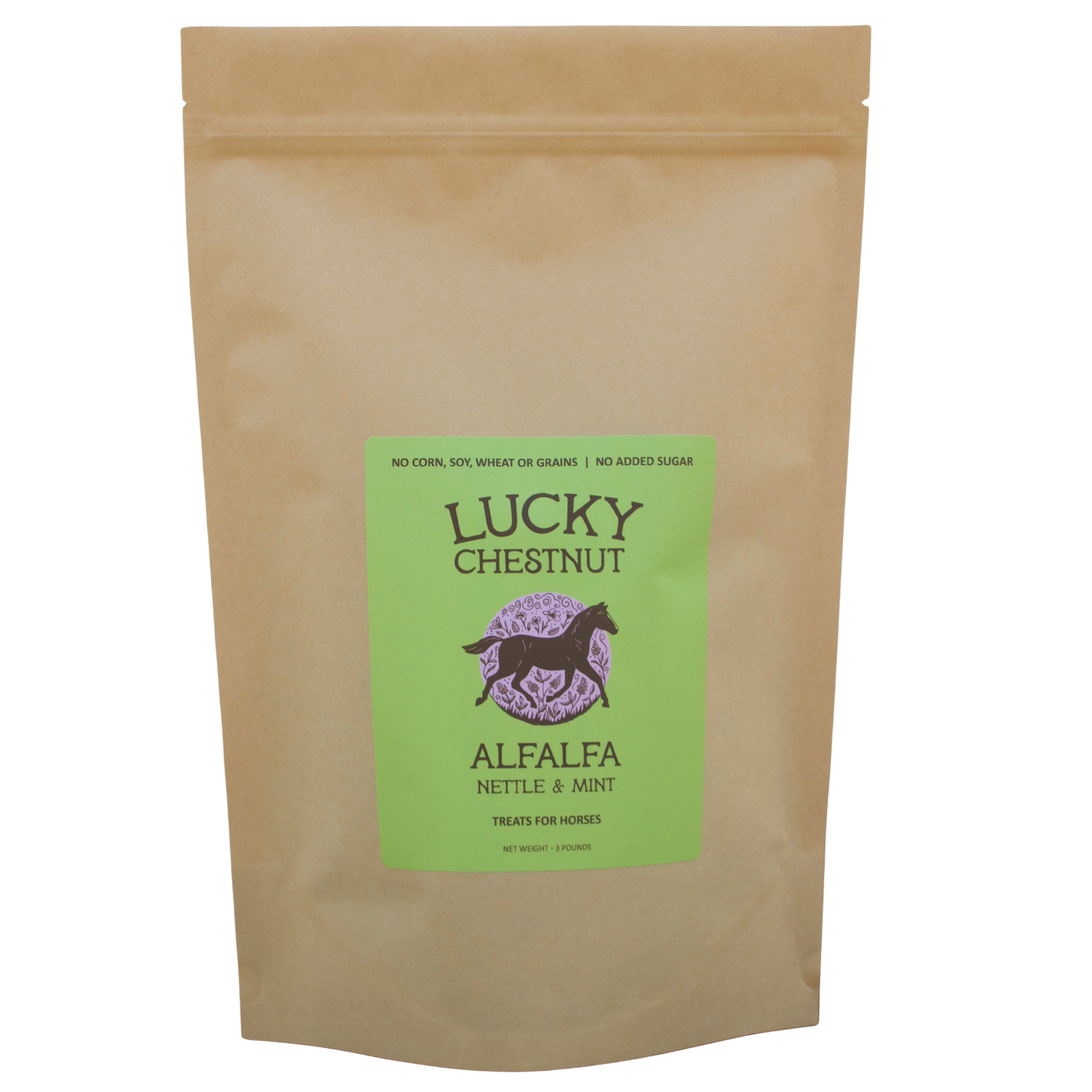 Alfalfa with Nettle + Mint Horse Treats - Low-NSC