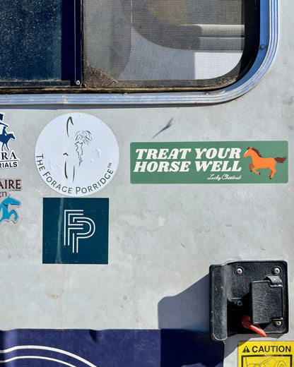 Treat Your Horse Well Bumper Sticker