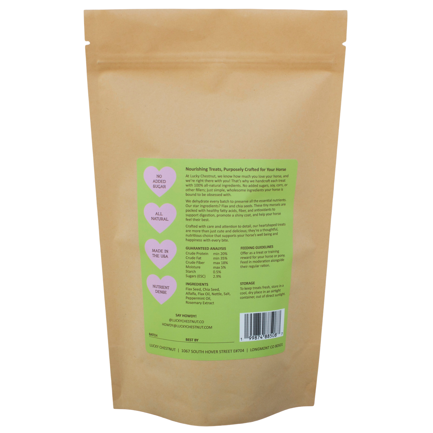 Alfalfa with Nettle + Mint Horse Treats - Low-NSC