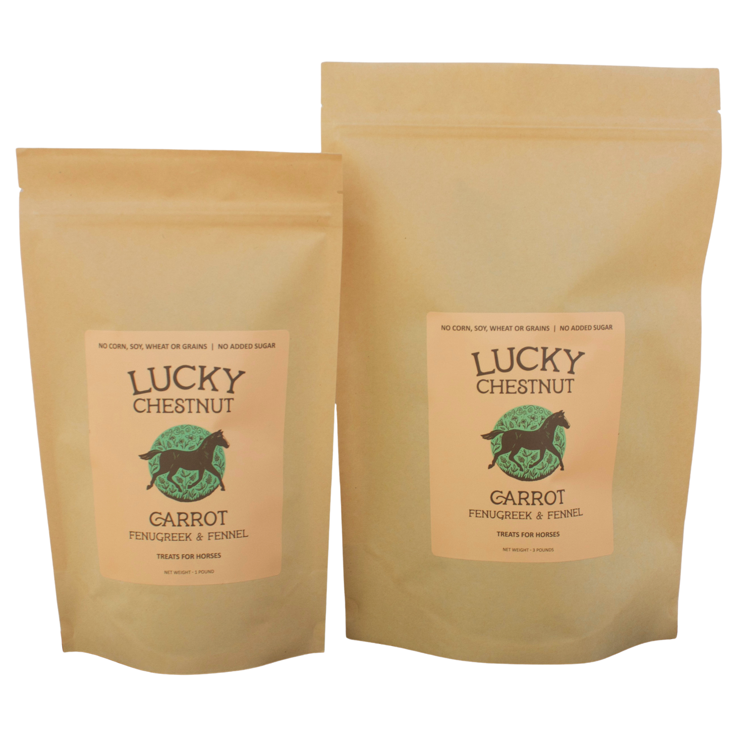 Carrot with Fenugreek + Fennel Horse Treats